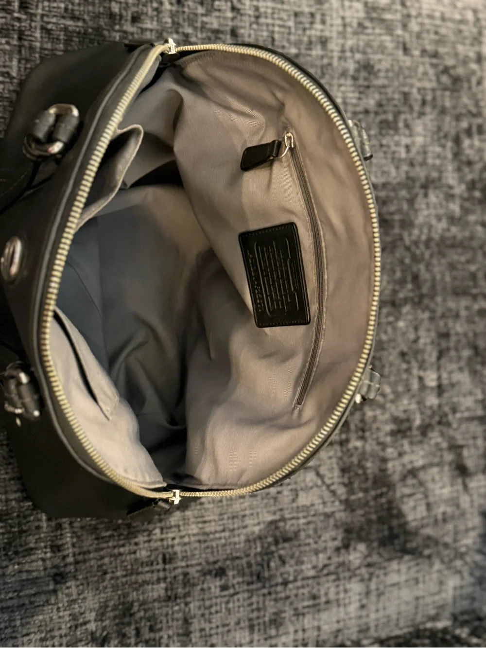 Coach Black Leather Dome Satchel